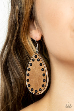 Rustic Refuge - Black Earrings - Paparazzi Accessories