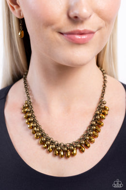 Metro Monarchy - Brass Necklace - Paparazzi Accessories