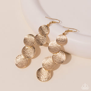 Token Gesture - Gold Earrings - Paparazzi Accessories