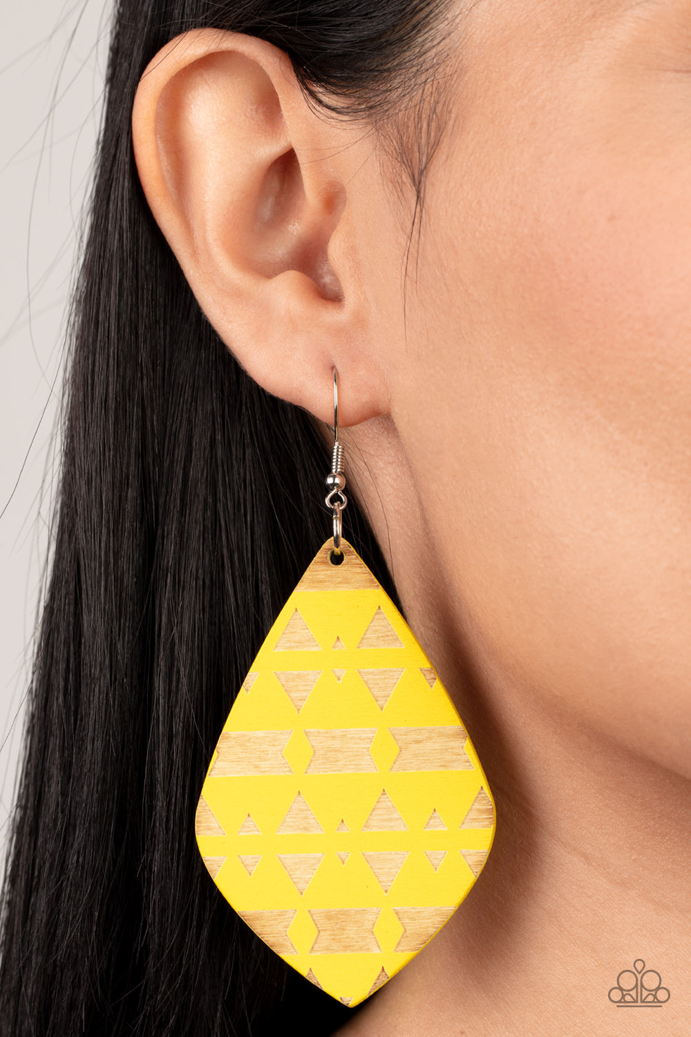 Zimbabwe Zoo - Yellow Earrings - Paparazzi Accessories