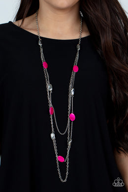 Barefoot and Beachbound - Pink Necklace - Paparazzi Accessories
