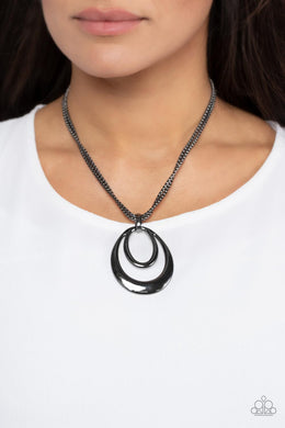 Suburban Storm - Black Necklace - Paparazzi Accessories