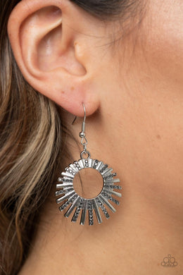 Rebel Resplendence - Silver Earrings - Paparazzi Accessories