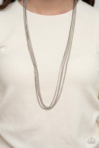 Undauntingly Urban - White Necklace - Paparazzi Accessories