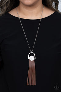 Winslow Wanderer - White Necklace - Paparazzi Accessories