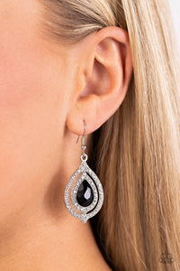 Lets GLOW Girls! - Black Earrings - Paparazzi Accessories