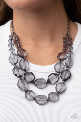 Icy Illumination - Black Necklace - Paparazzi Accessories