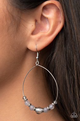 Ambient Afterglow - Silver Earrings - Paparazzi Accessories