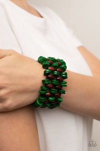 Galapagos Go-Getter - Green Bracelet - Paparazzi Accessories