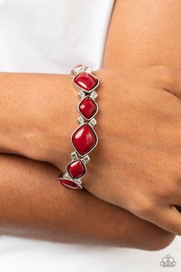 Boldly BEAD-azzled - Red Bracelet - Paparazzi Accessories