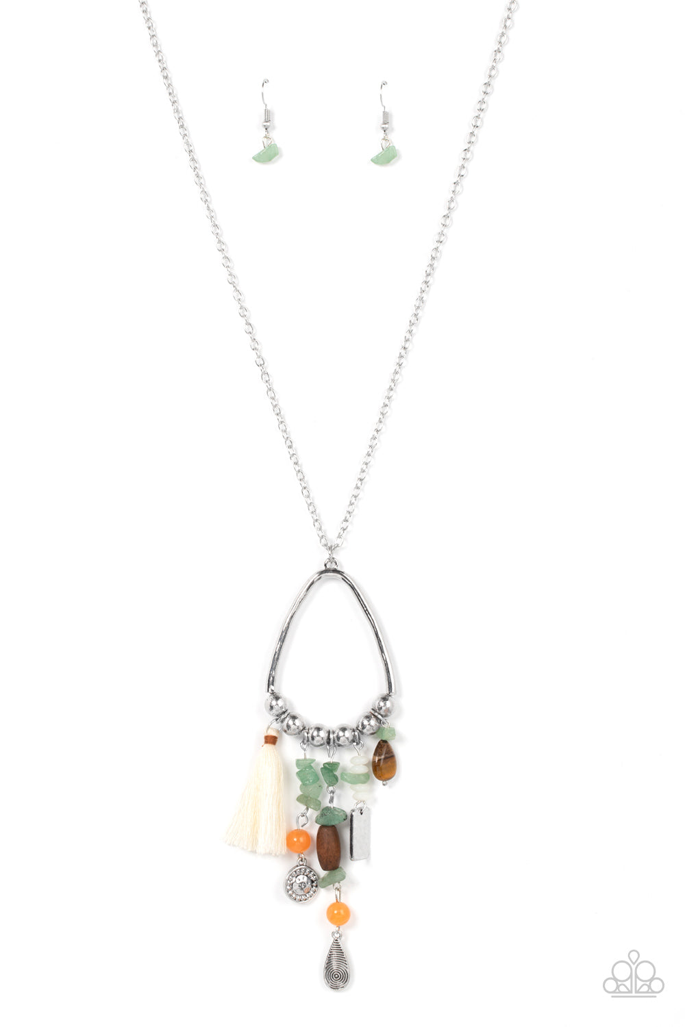 Green crackle stone necklace paparazzi discount