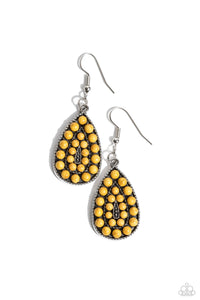 rural-replica-yellow-earrings-paparazzi-accessories