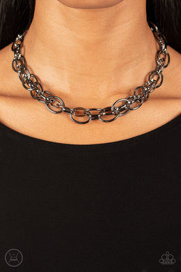 Tough Crowd - Black Necklace - Paparazzi Accessories