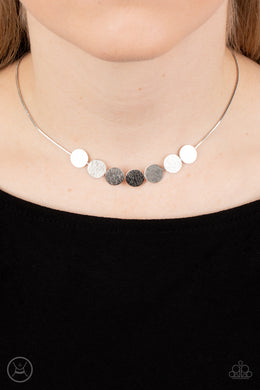 Slimmer Glimmer - Silver Necklace - Paparazzi Accessories