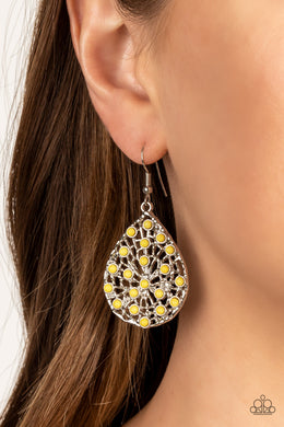 Botanical Berries - Yellow Earrings - Paparazzi Accessories