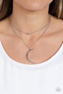 Modern Moonbeam - Silver Necklace - Paparazzi Accessories