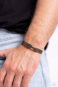 Watching the FLOCK - Brass Mens Bracelet - Paparazzi Accessories