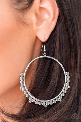 Ultra Untamable - Silver Earrings - Paparazzi Accessories