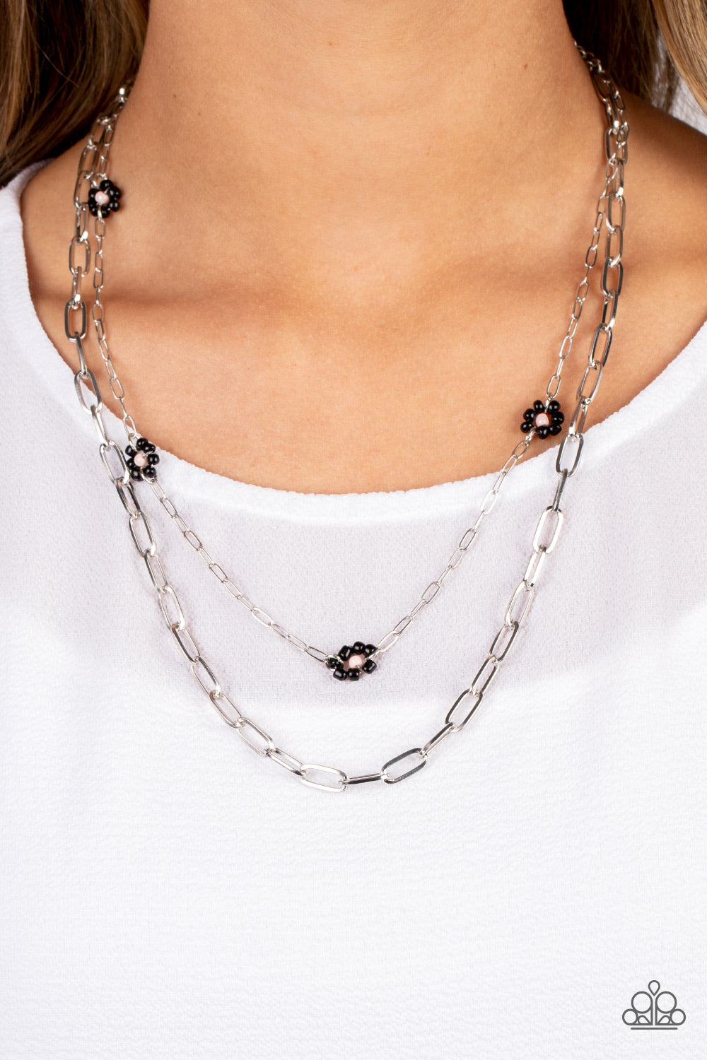 Bold Buds - Black Necklace - Paparazzi Accessories