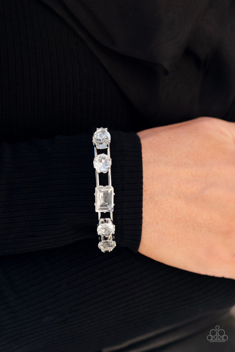 Uniquely Untapped - White Bracelet - Paparazzi Accessories