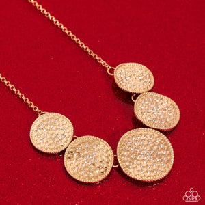 Medaled Mosaic - Gold Necklace - Paparazzi Accessories