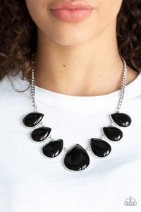 Drop Zone - Black Necklace - Paparazzi Accessories - Sassysblingandthings