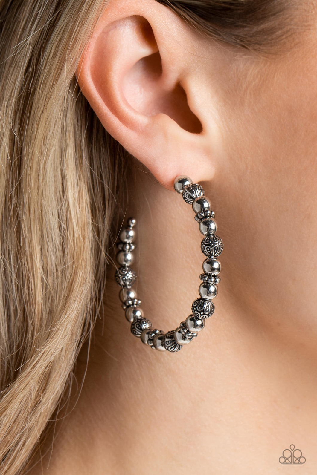 Rebuilt Ruins - Silver Earrings - Paparazzi Accessories