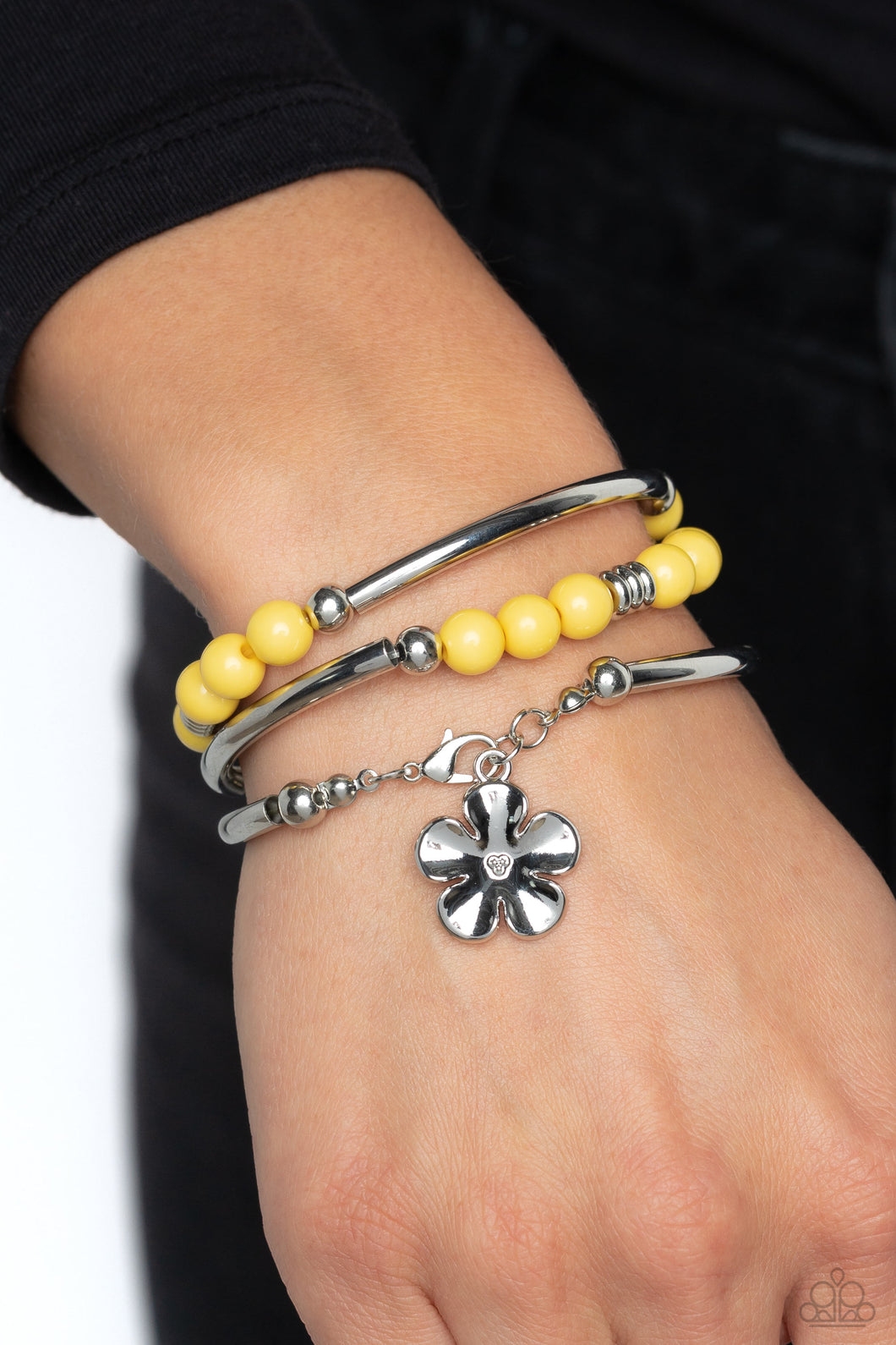 Off the WRAP - Yellow Bracelet - Paparazzi Accessories