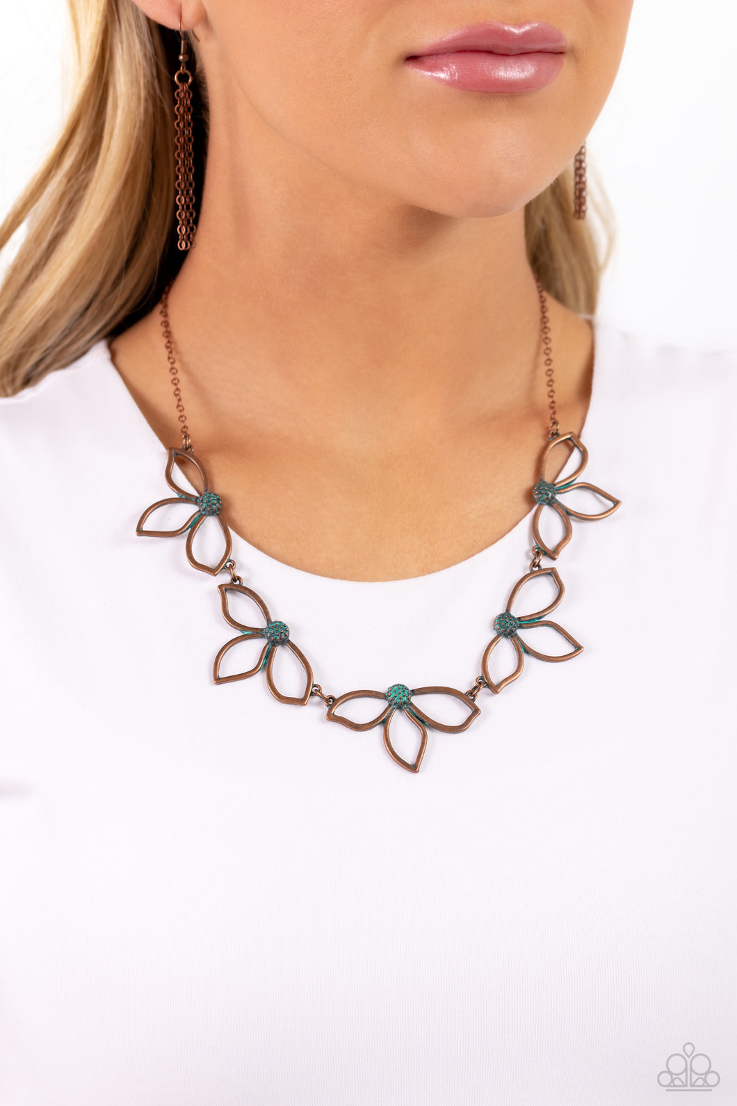 Petal Pageantry - Copper Necklace - Paparazzi Accessories