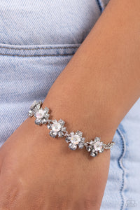 Floral Frenzy - Silver Bracelet - Paparazzi Accessories