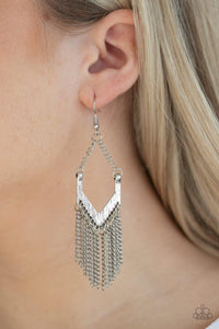 Unchained Fashion - Silver Earrings - Paparazzi Accessories - Sassysblingandthings