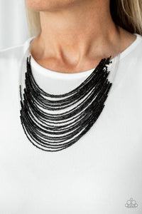 Catwalk Queen - Black Necklace - Paparazzi Accessories