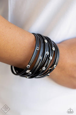 Fearlessly Layered - Black Bracelet - Paparazzi Accessories - Sassysblingandthings