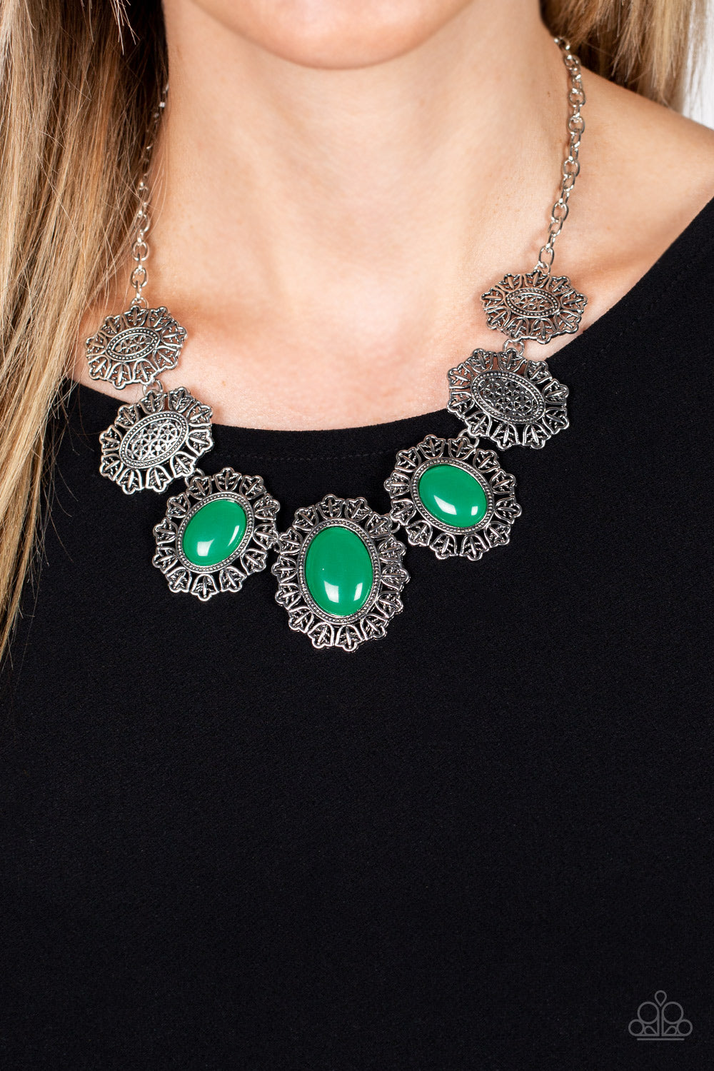 Forever and EVERGLADE - Green Necklace - Paparazzi Accessories