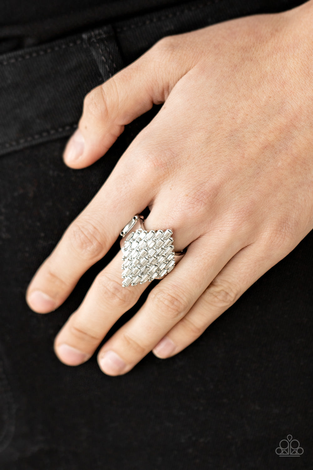 Hive Hustle - White Ring - Paparazzi Accessories