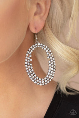 Radical Razzle - White Earrings - Paparazzi Accessories - Sassysblingandthings