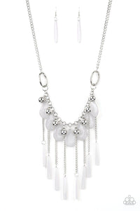 Roaring Riviera - White Necklace - Paparazzi Accessories - Sassysblingandthings