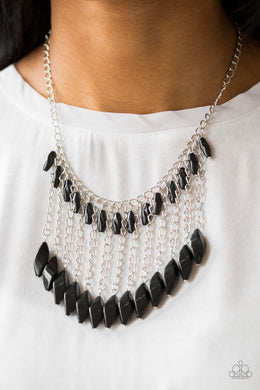 Venturous Vibes - Black Necklace - Paparazzi Accessories