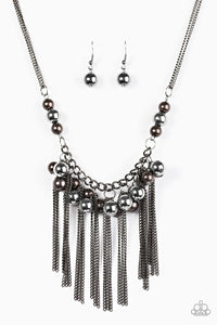 Modern Mechanics - Black Necklace - Paparazzi Accessories - Sassysblingandthings