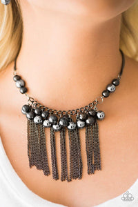 Modern Mechanics - Black Necklace - Paparazzi Accessories - Sassysblingandthings